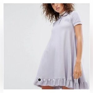 Fenty Puma by Rihanna lavender purple polo swing dress ruffle hem size small